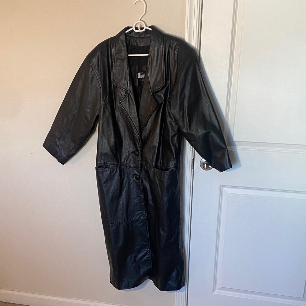 COMINT Black Leather Jacket